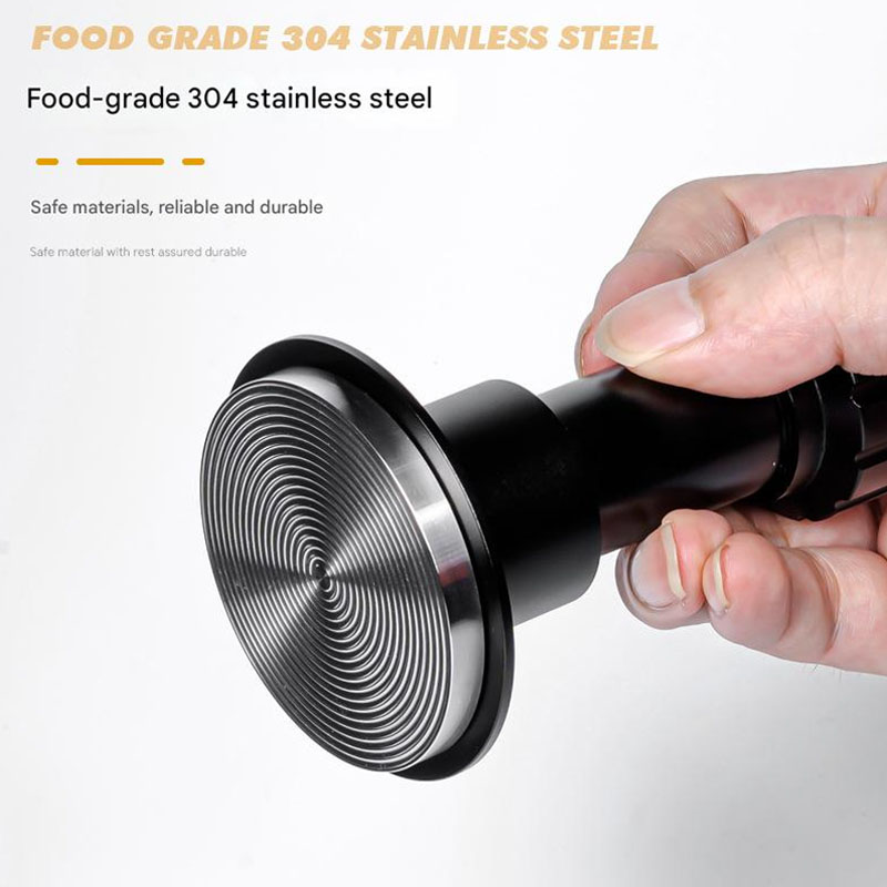 Impact espresso tamper with 304 food-grade stainless steel base
